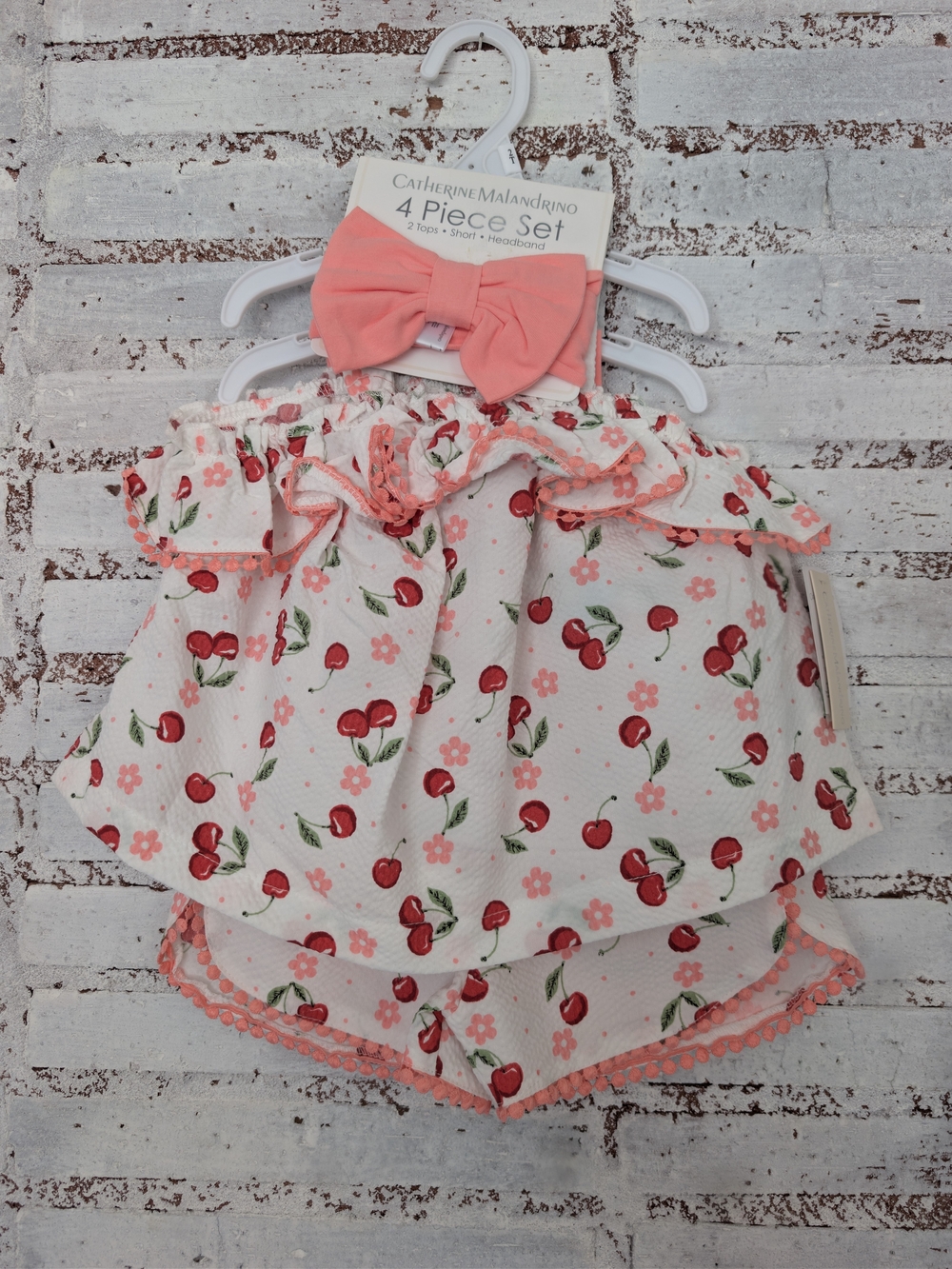 Catherine Malandrino Girls' Pink Cherry 4-Piece Set